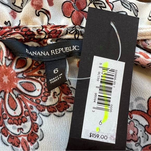 Banana Republic Paisley & Floral Printed Kerchief Hem Dress US6 $159 - Picture 14 of 15